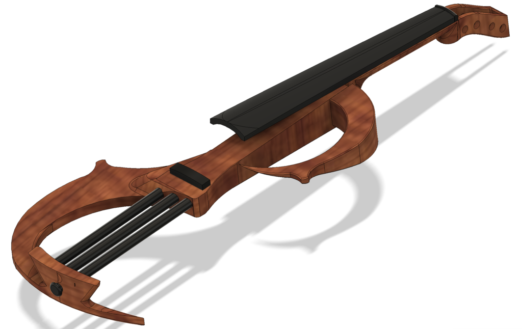 Electric Fiddle designed for Additive Manufacturing by West Texas 3D
