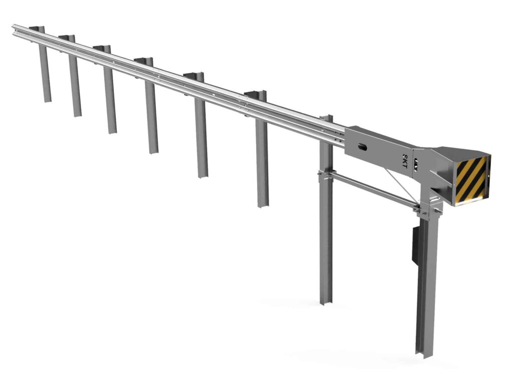 3D model of the MASH MSKT guardrail end treatment by West Texas 3D